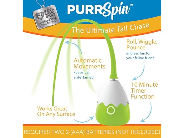 PurrSpin Interactive Tail Chase Cat Toy