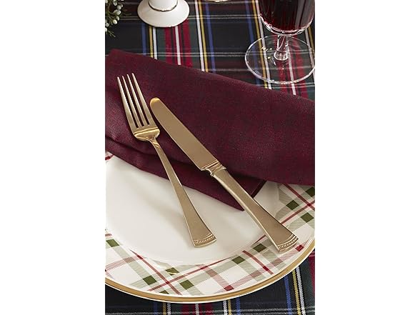 Lenox Silverware Set For 12, Portola Gold