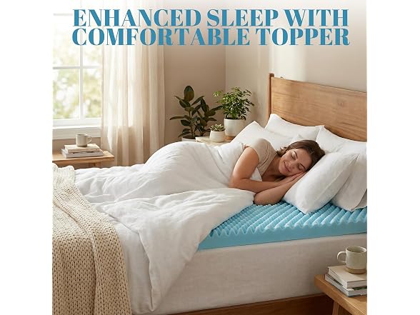 Geekman 3 Inch Memory Foam Mattress Topper, Twin XL
