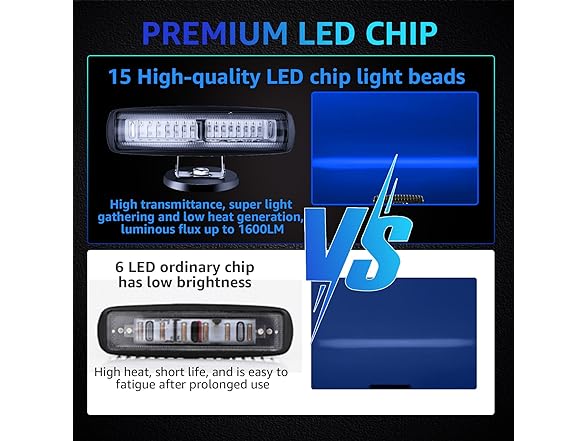 FKSAFEL  Magnetic LED Forklift Safety Light 2pk