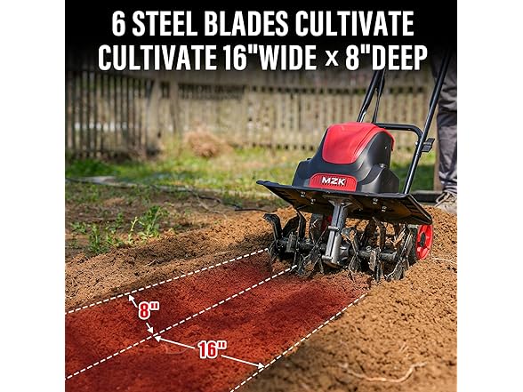 16 Electric Tiller Cultivator 13-Amp