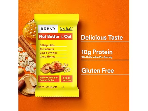 5Ct RXBAR Nut Butter and Oat Protein Bars