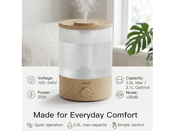 AZEUS 3.5L Ultrasonic Humidifier Night Light