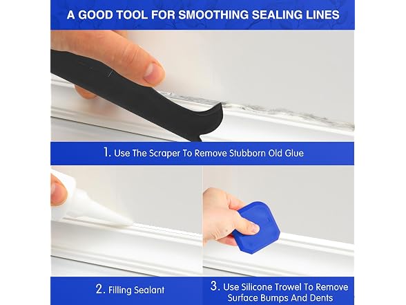 Outus CON-124 (2pk) 4pc Silicone Caulking Tool Set