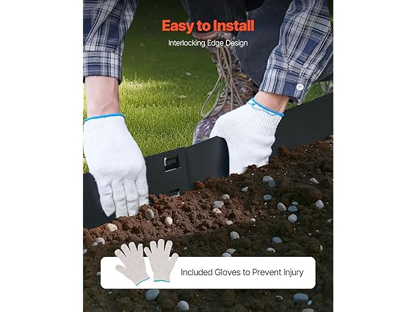 VEVOR 5-pack Steel Garden Edging Borders