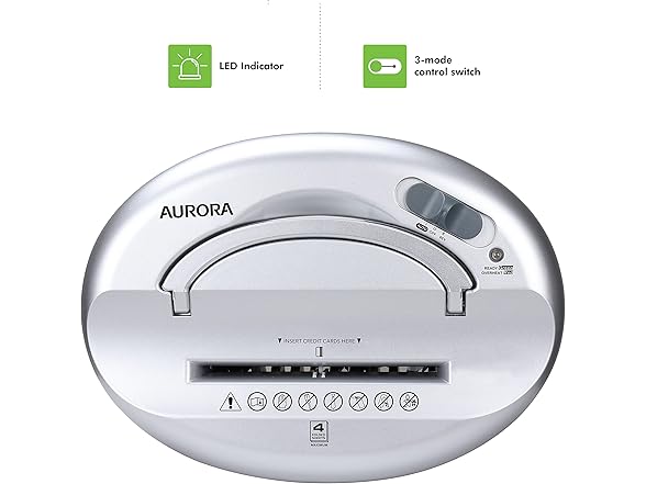 Aurora Desktop Cross-Cut Paper Shredder