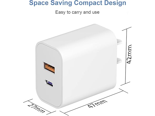 (2 Pack) Multiport 20W USB Fast Charging Adapter