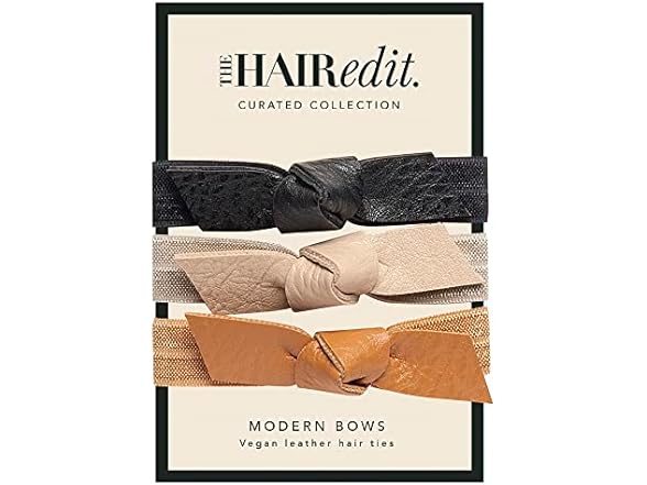 The Hair Edit Modern Bows – Leather Bow Hair Ties