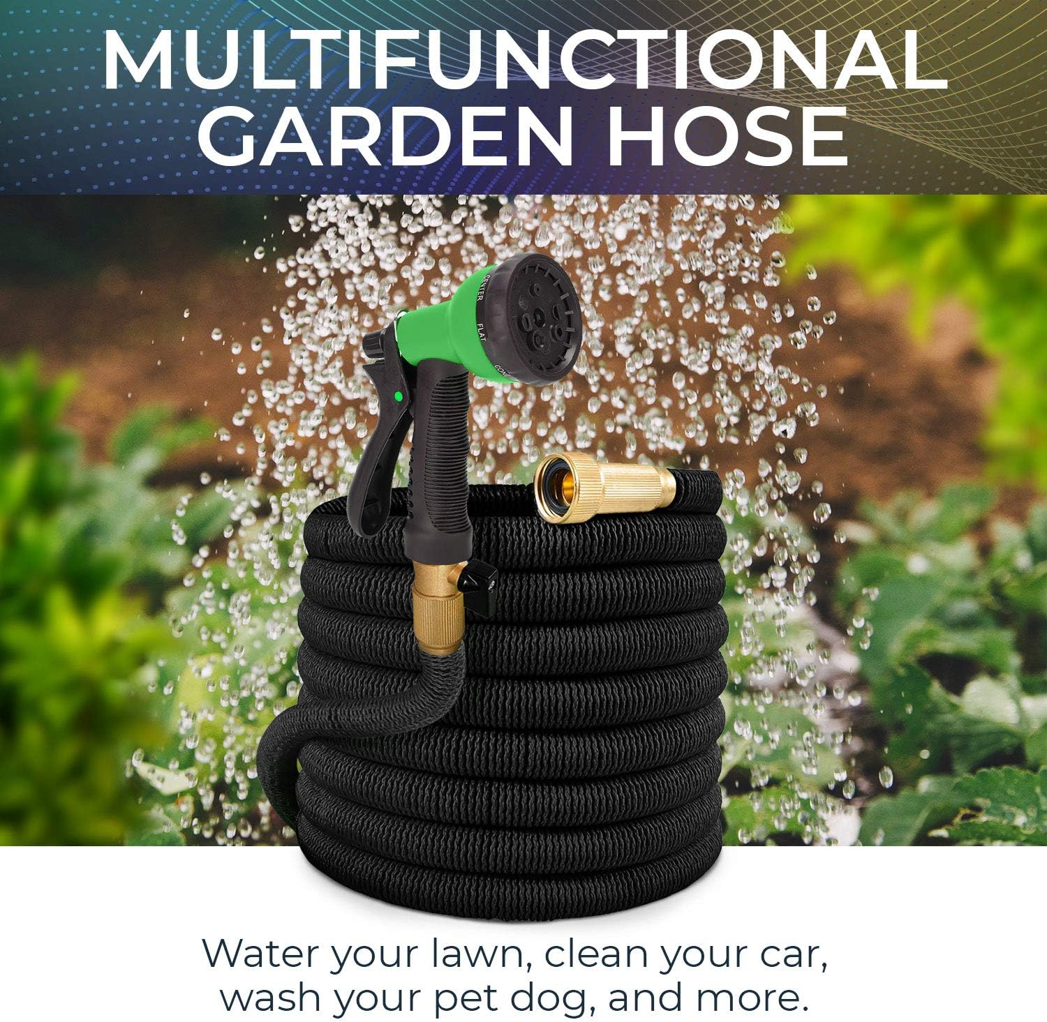 2-Pack 25ft Expandable Hose w/ Nozzle - Gallery 7