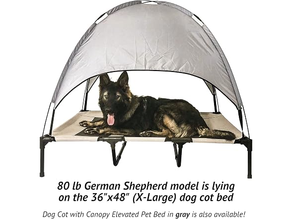 Midlee Salmon Dog Cot with Canopy (24" x 30")