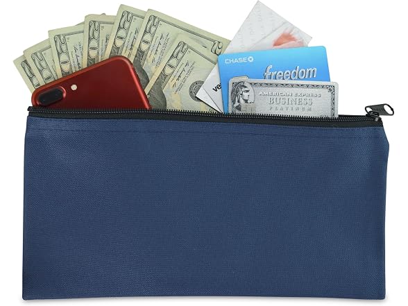 DALIX Bank Bags Money Pouch Makeup Case