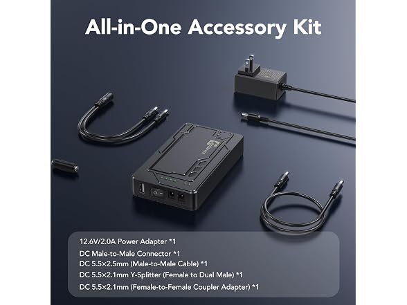 Dzdarren 12V Rechargeable Battery Pack 1000mAh