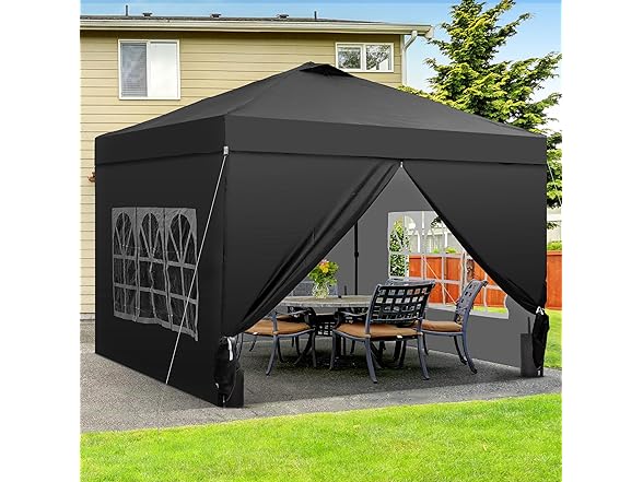 Saemoza 10x10 Pop Up Canopy Tent with One Push Setup