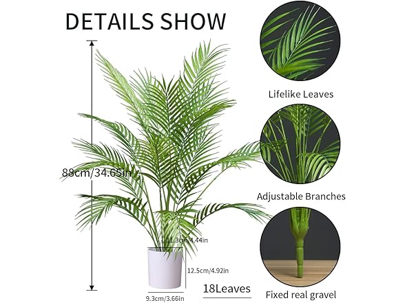2pcs Artificial Palm Tree