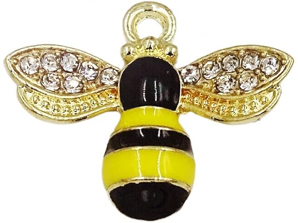 FmyZwh Bee Charm Pendants 50 Pieces