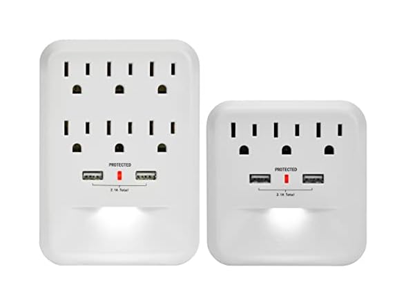 Clear Power Combo: 2-Outlet Travel Tap