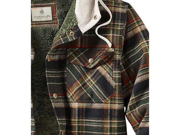 Legendary Whitetails Mens Hooded Shirt Jacket