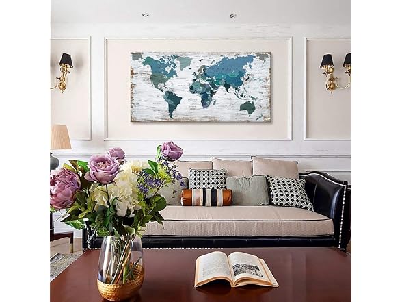 ZEYDRT World Map Wall Decor