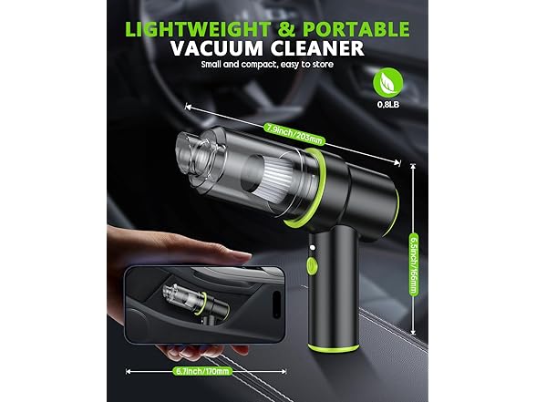 Handheld Portable Car Vacuum & Duster