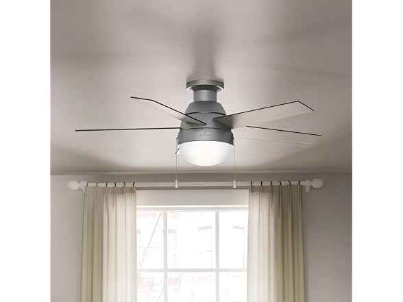 Hunter Fan 46" Matte Silver, Contemporary