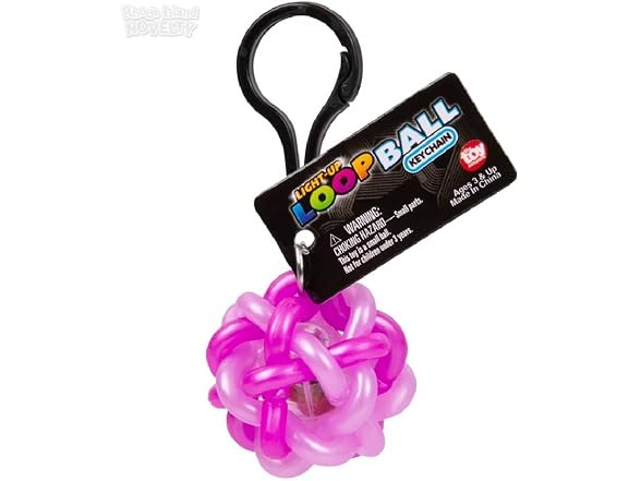 1.5" Light-Up Loop Ball Backpack Clip 24ct