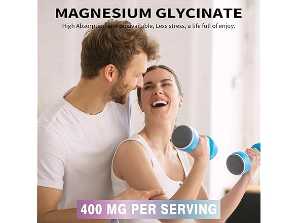 Magnesium Glycinate 400 MG, 90 Capsules