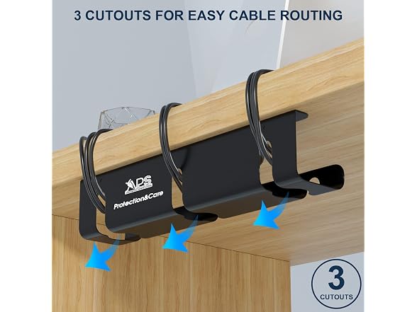 Under Desk Cable Management Tray, 2 Pk