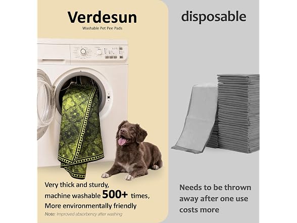 Verdasun Washable Pee Pads for Dogs