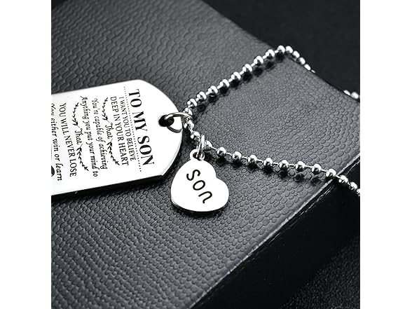 NOVQY To My Son from Dad Necklace