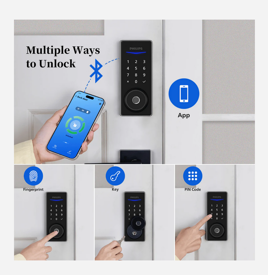 Philips 4000 Series Bluetooth Fingerprint Deadbolt - Gallery 14