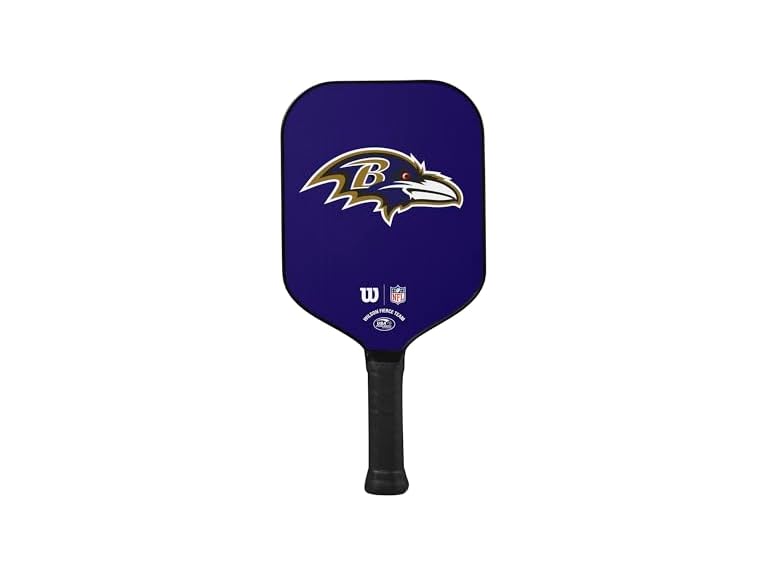 Wilson NFL Collection Fierce Team Pickleball Paddle - Grip Size 2-4 1/4", Baltimore Ravens