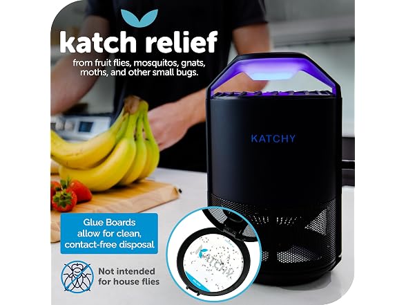 The Original Katchy Indoor Insect Trap - Fan Powered w/ UV Light