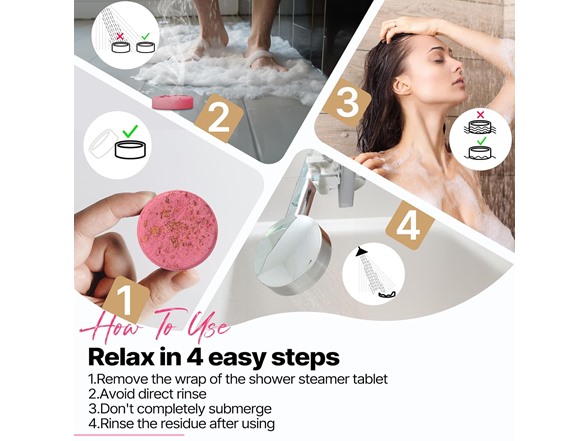 (2-Pack) Aromatherapy Shower Steamers, 8-Ct