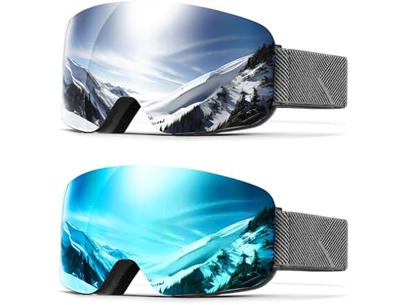 QALLY Ski Goggles with 100% UV Protection