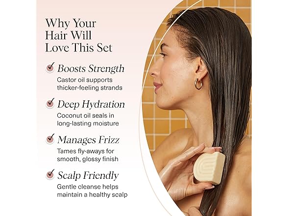 Kitsch Castor Oil Shampoo Bar & Coconut Oil