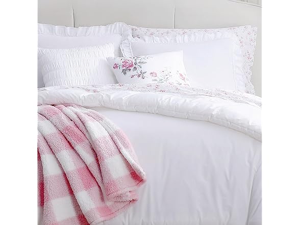 Shabby Chic Queen 3Pc White Comforter Set