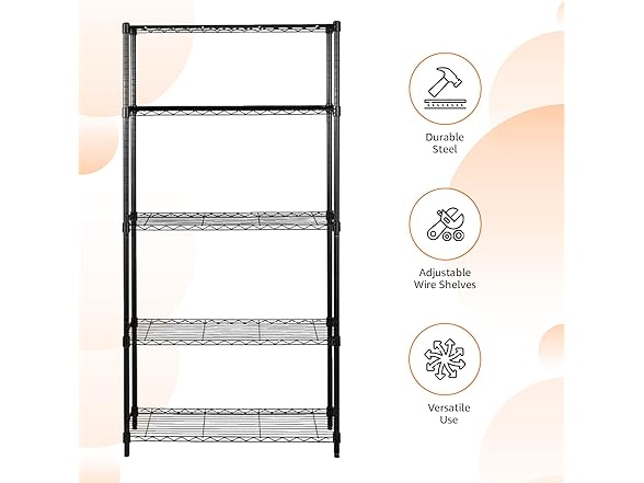 Amazon Basics 5-Shelf Steel Wire Rack Storage