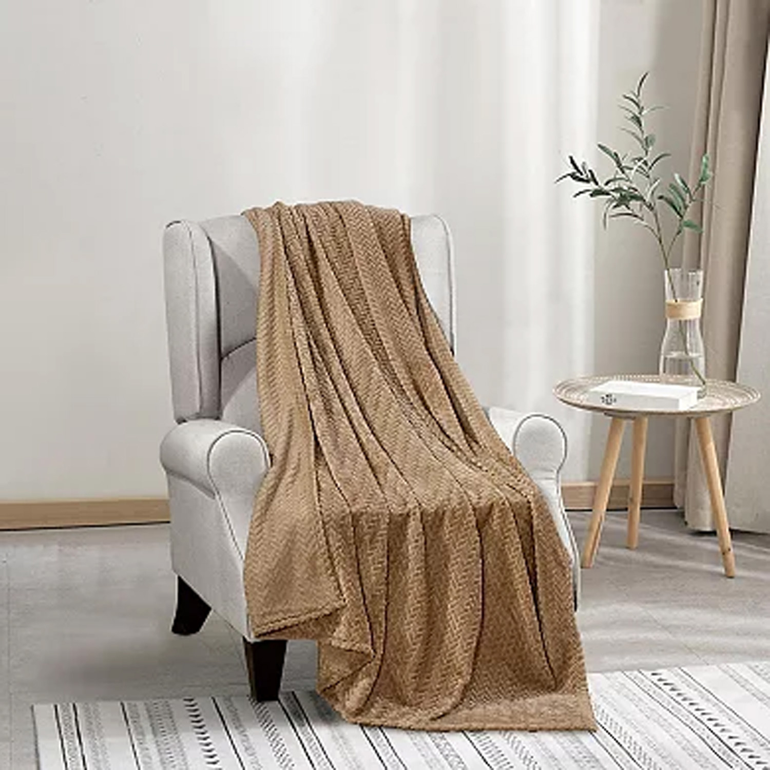 50"x60" Chevron Braided Microplush Throw - Gallery 11