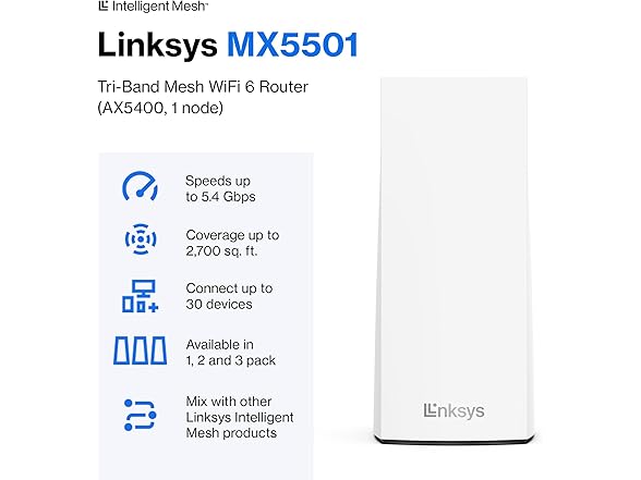 Linksys Atlas Pro 6 Wi-Fi Router MX550