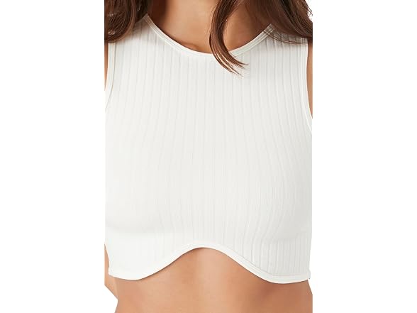Forever 21 (L) Seamless Ribbed Crop Top