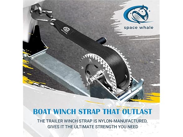 Space Whale Winch Strap for Boat Trailer - 2”x20”
