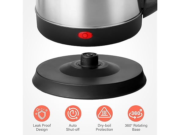 YSSOA Stainless Steel Electric Tea Kettle