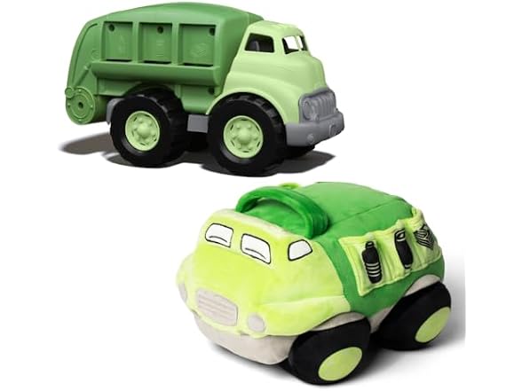 Green Toys Recycle Truck Plush & Recycle Truck Bundle