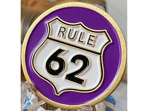 RecoveryChip Rule 62 AA Medallion Purple Chip
