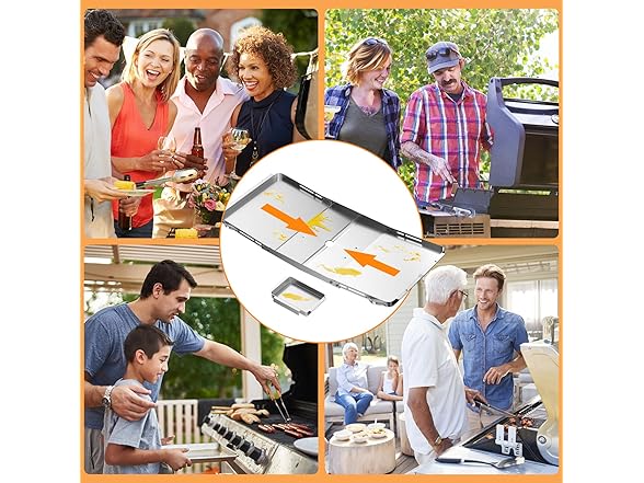 KOSGHO Grill Grease Tray Set, XL