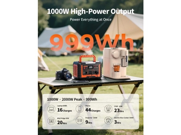 EBL MP1000 1000W Portable Power Station Orange
