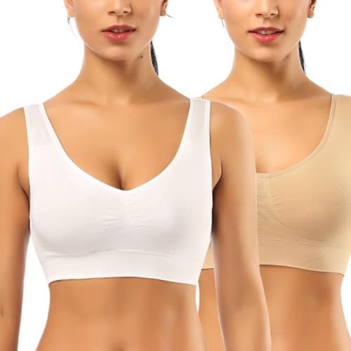 2 Pack Sports Bras With Removable Pads