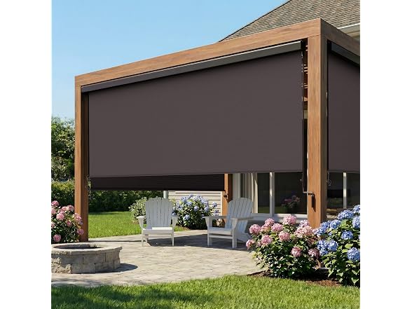 FansaFurn Integrated Outdoor Roller Shades 8'W x 8'H