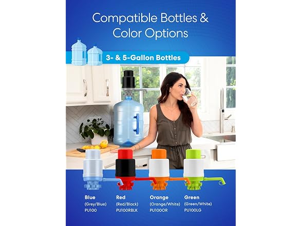 Brio Universal Water Bottle Pump | Manual Water Pu