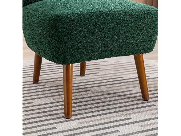 Nuoya Armless Accent Chair Wood Green